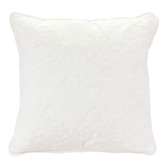 White Snowflake Throw Pillow